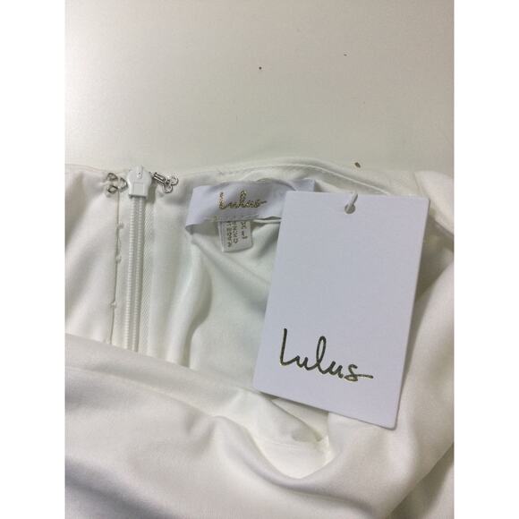 LULU'S XL Eloquent Endearment White Long Sleeve Backless Wedding Maxi Dress 0B18 - Picture 12 of 13